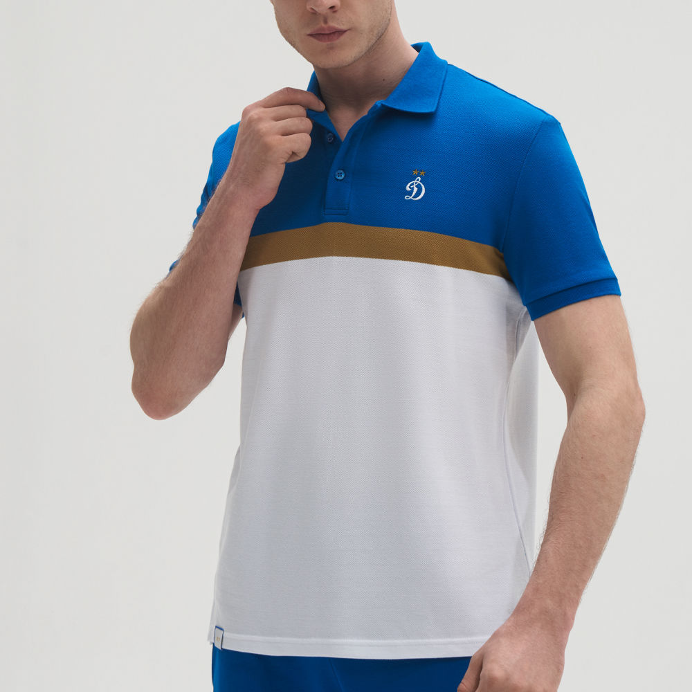 Поло ФК Динамо Москва цвет сине-белый 2021